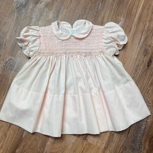 PASTELS Smocked Embroidered Baby Girl Dress